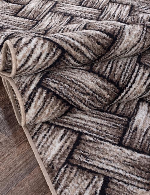 Ковер d723-beige-brown-2 Бежево-коричневая Прямоугольный