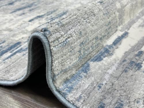 Ковер D069A_D.GREY-SHRINK-L.BLUE-HEATSET-OV Серый Овальный