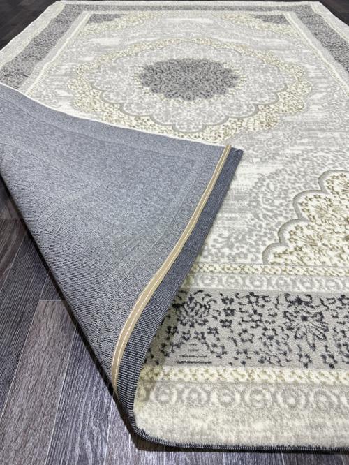 Ковер D100V_GREY-CREAM-SHRINK Серо-голубой Прямоугольный
