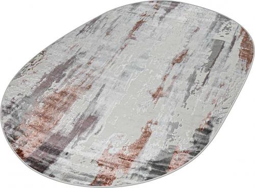 Ковер 37107A-ROSE-L.GREY-OV Серый Овальный