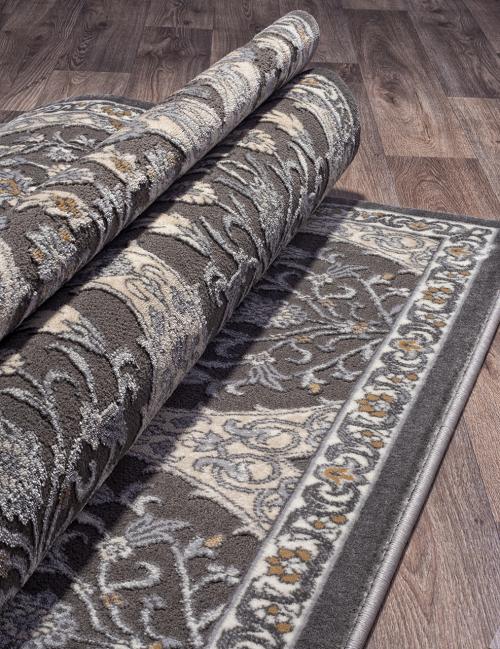 Ковер D740-DARK-GRAY Серо-бежевый Прямоугольный
