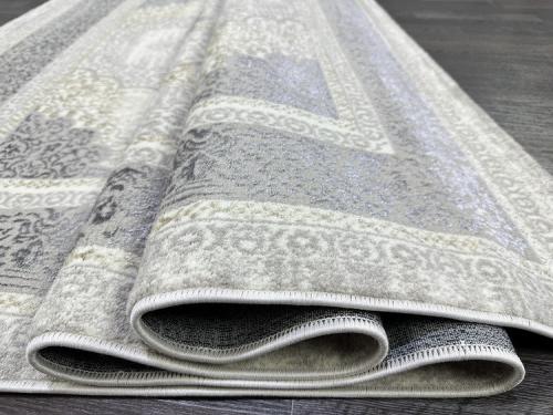 Ковер D100V_GREY-CREAM-SHRINK Серо-голубой Прямоугольный