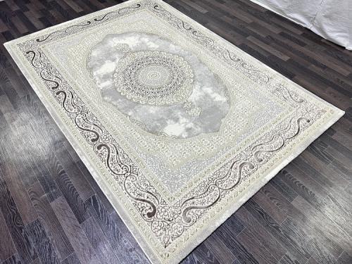Ковер D103V_LIGHT-VIZON-SHRINK-CREAM-SHRINK Серо-бежевый Прямоугольный