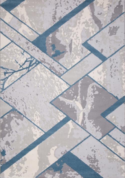 Ковер m011a-d-grey-shrink-l-blue Серо-голубой Прямоугольный