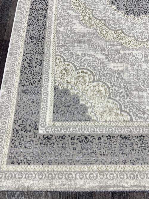 Ковер D100V_GREY-CREAM-SHRINK Серо-голубой Прямоугольный