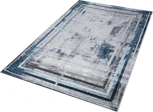Ковер 37111A-BLUE-L.GREY Серо-голубой Прямоугольный
