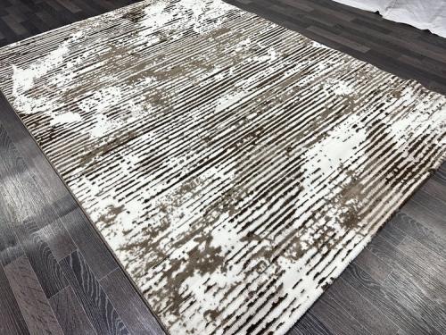 Ковер D071A_VIZON-SHRINK-BROWN-HEATSET Бежево-коричневая Прямоугольный