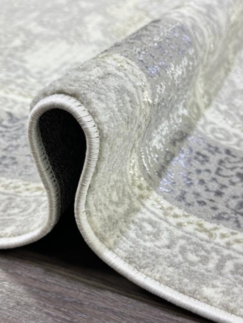 Ковер D100V_GREY-CREAM-SHRINK Серо-голубой Прямоугольный