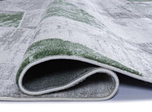 Ковер 37515A-GREEN-L.GREY Серо-зеленый Прямоугольный