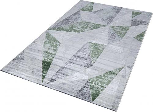 Ковер 37515A-GREEN-L.GREY Серо-зеленый Прямоугольный