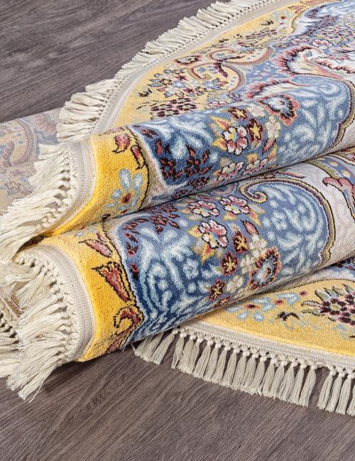 Ковер aravia-6807-yellow_ov Золотистый Овальный