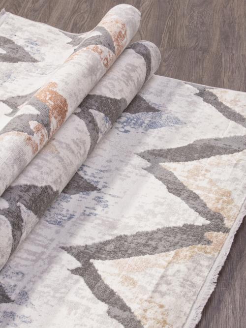 Ковер 23898a-cream-l-grey Разноцветный Прямоугольный
