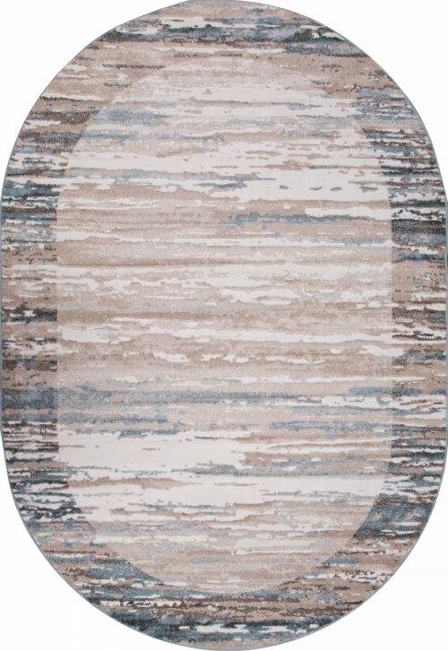 Ковер d983-beige-blue-ov Бежево-голубой Овальный