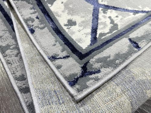 Ковер 0141A_O.GREY-NAVY Серо-голубой Прямоугольный